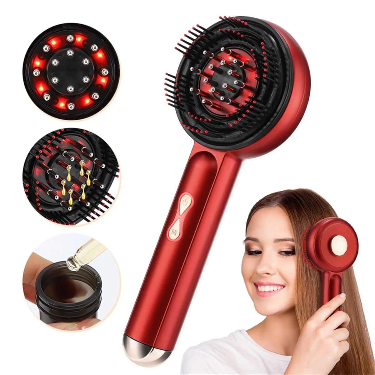 

NEW Electric Head Massage Comb Micro-Current Electric Massage Comb Head Conductive Liquid Comb Suitable for Head Massage B