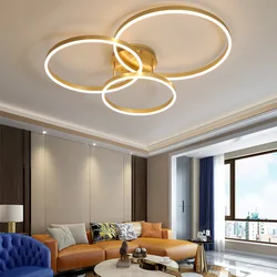 Nordic Creative Round Ceiling Pendant Chandeliers for Bedroom Living Room Lamps Coffee Lustre Home Appliance Decoration Lights