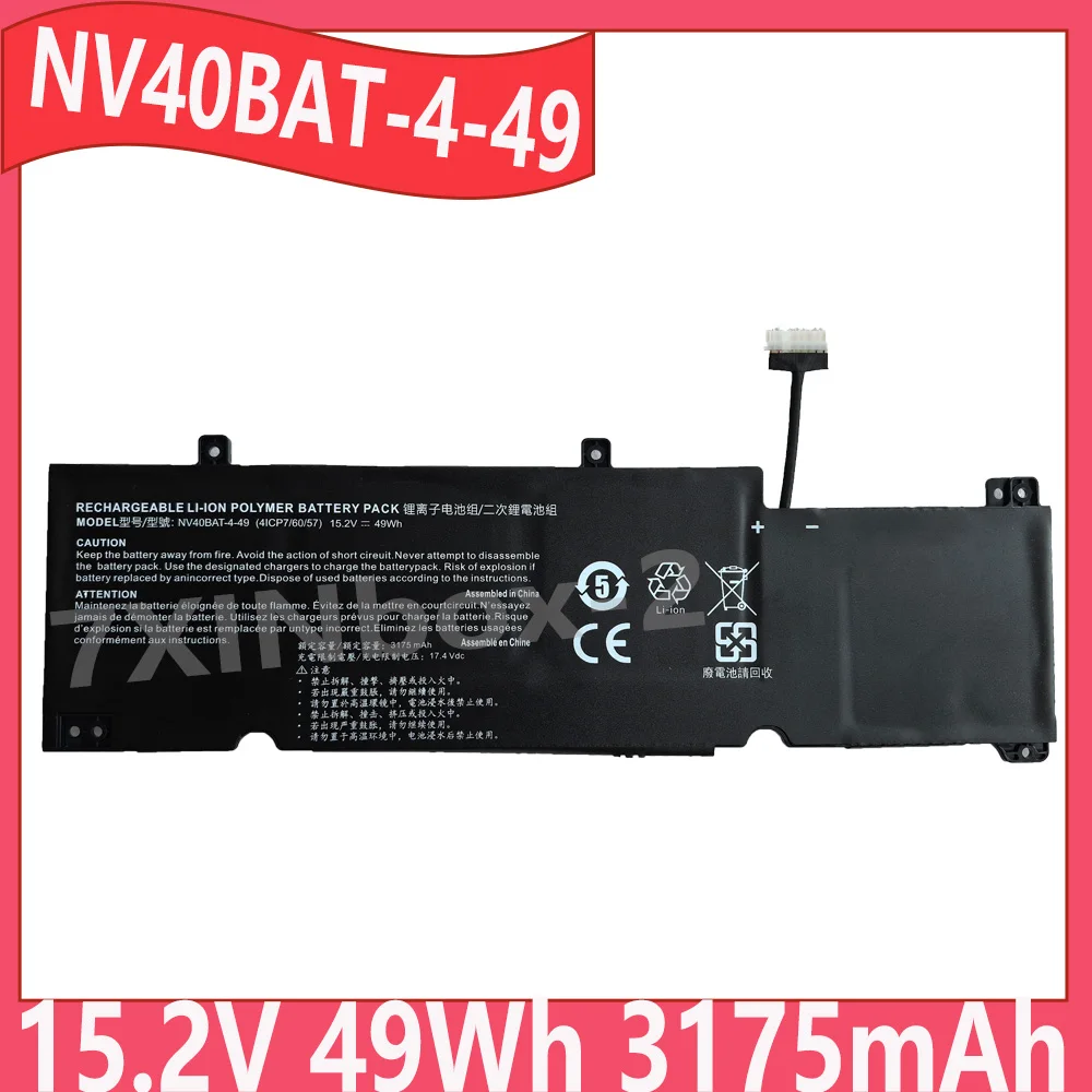 Brand New NV40BAT-4-49 15.2V 49Wh 3175mAh Laptop battery For THUNDEROBOT IGER S1 For SCHENKER XMG Core 14 NV40BAT-4 4ICP7/60/57