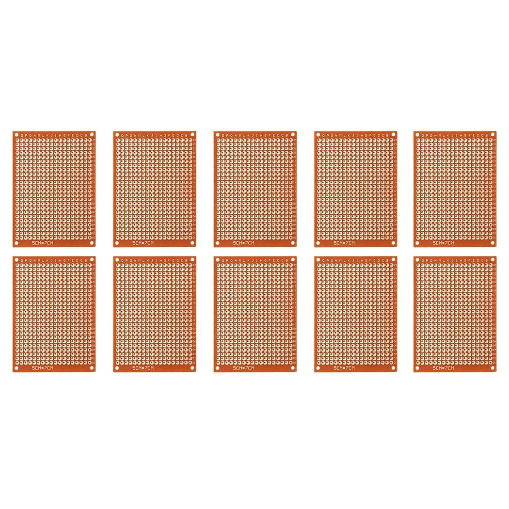 5 X 7cm Universal Breadboard Test Prototype Boards Yellow Universal Experiment Matrix Circuit Board for Arduino DIY Electronics