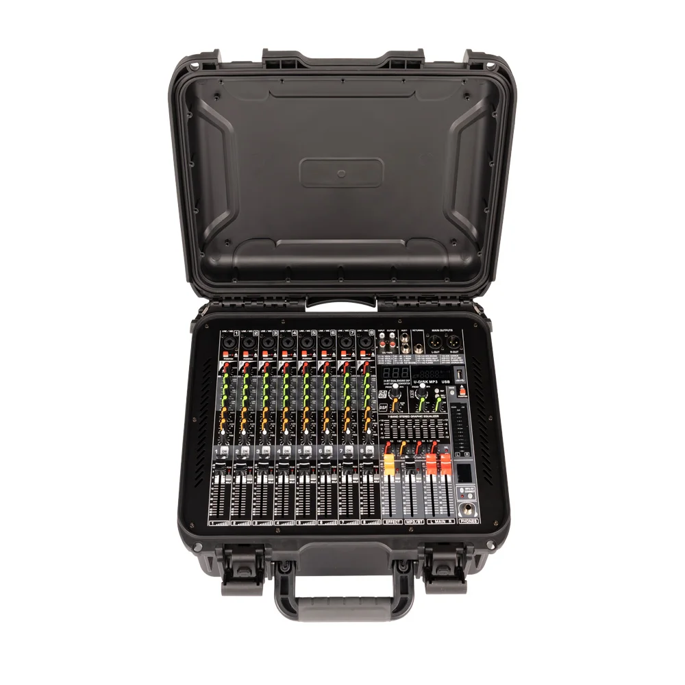 Boîtier d'alimentation portable, 8 canaux, 256 effets DSP, interface USB