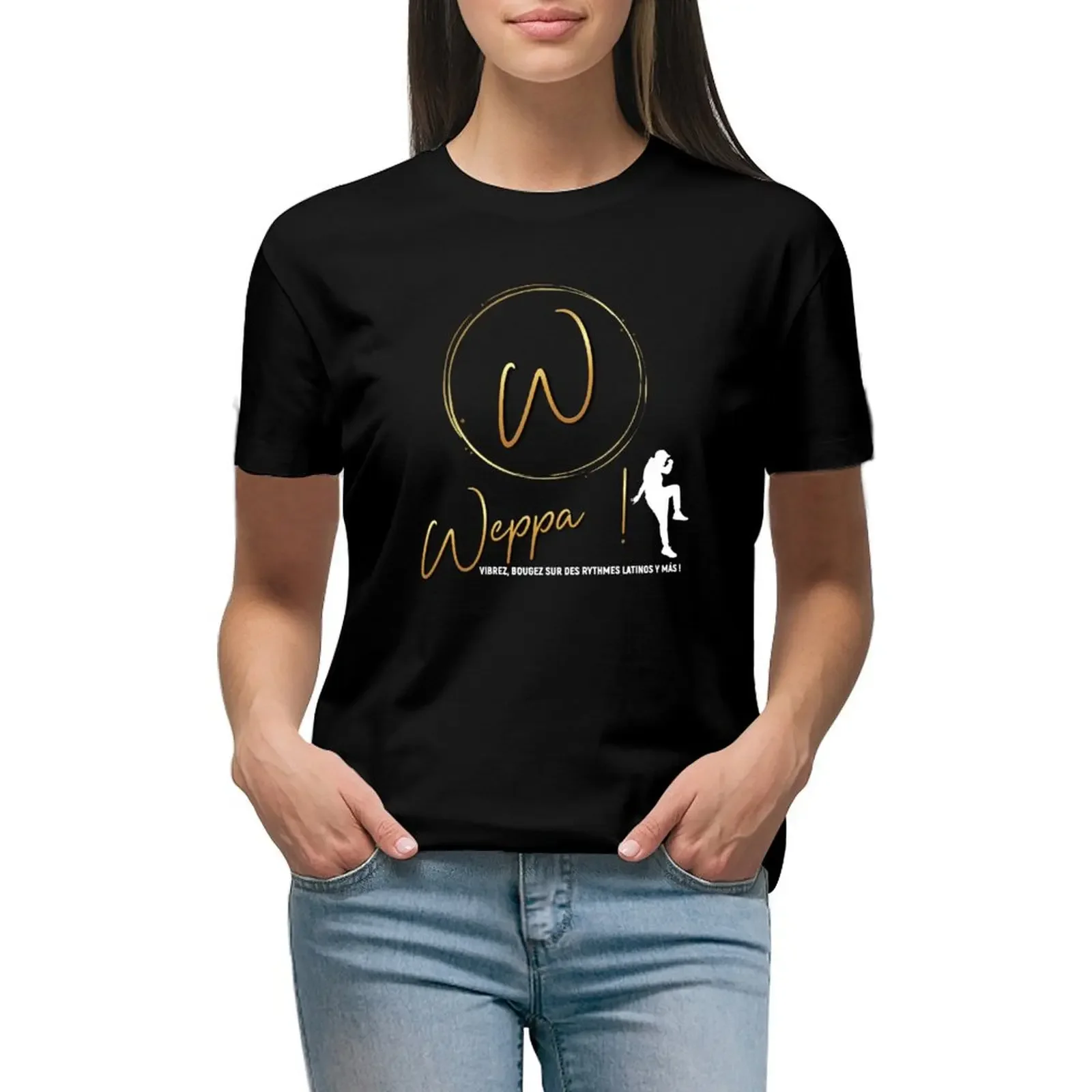 

Logo of my fitness activity Weppa with personaje and text T-Shirt anime aesthetic clothes oversized t shirts for Women graphic