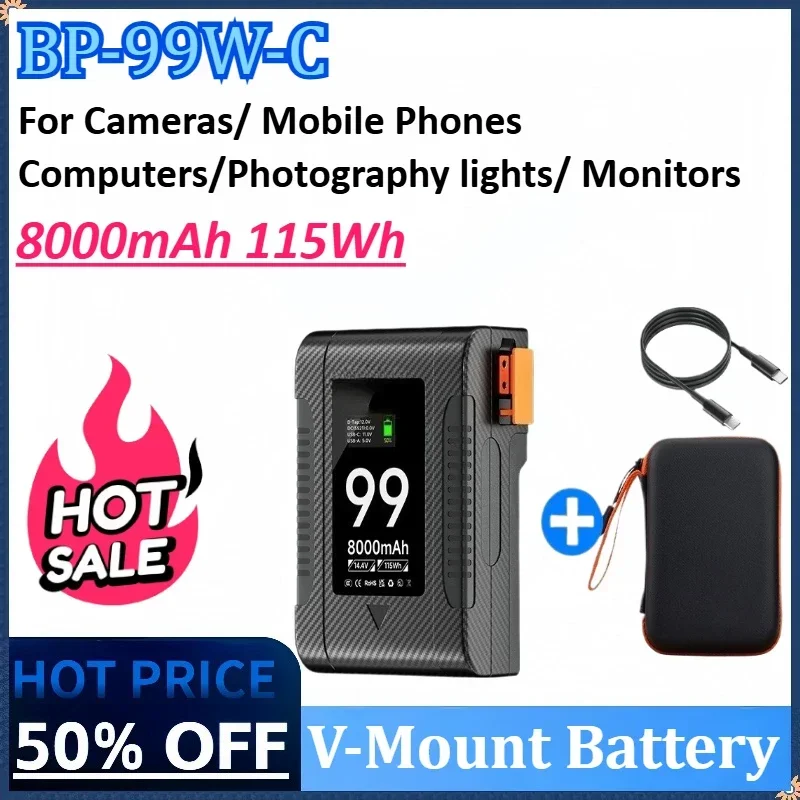 

New BP-99W-C V Mount Battery V Lock 99Wh for Digital Cinema Cameras Mobile Phones Computers LED Light Monitor Other Camcord