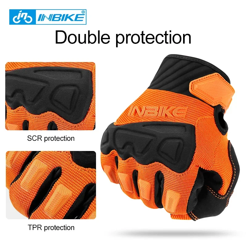 INBIKE Men's Cycling Gloves Touchscreen MTB Cycling Bicycle Riding Gloves for Men Bike Sports Gloevs Motorcycle MTB Accessories