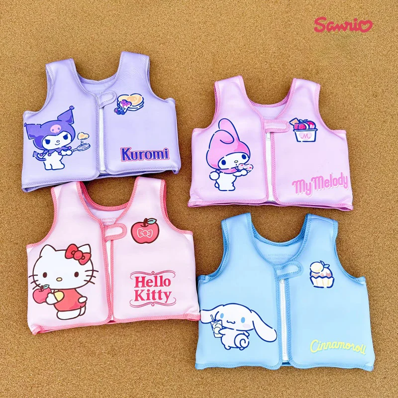 Genuine Children\'S Non Inflatable Buoyancy Tank Tops Baby Beginner Swimsuits Kuromi Hello Kt Swimsuits