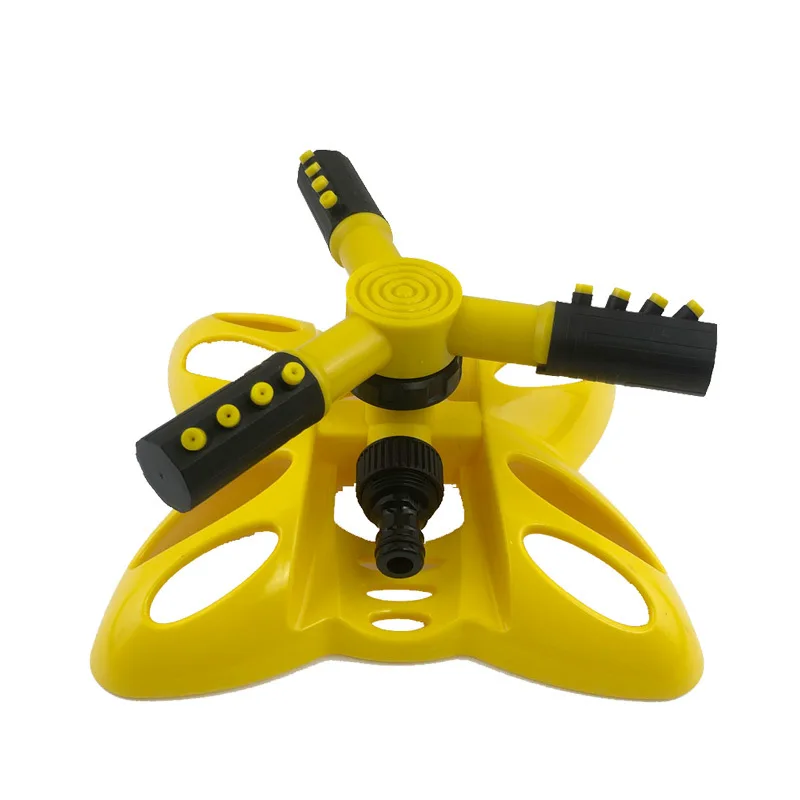 New Yellow Butterfly‑Style 360° Auto‑Rotating Nozzle Sprinkler for Concrete Curing Lawn Greening Irrigation Use