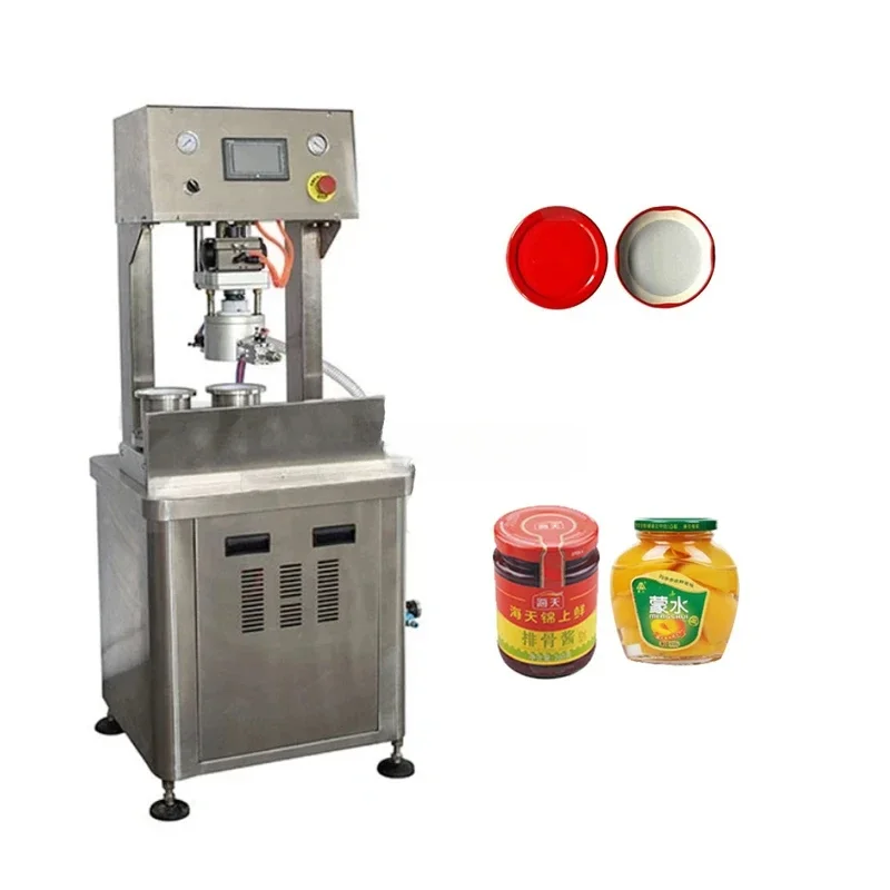 110 volt semi-automatic double chamber sealing machine vacuum bottle glass jar breaking sealing and sealing machine