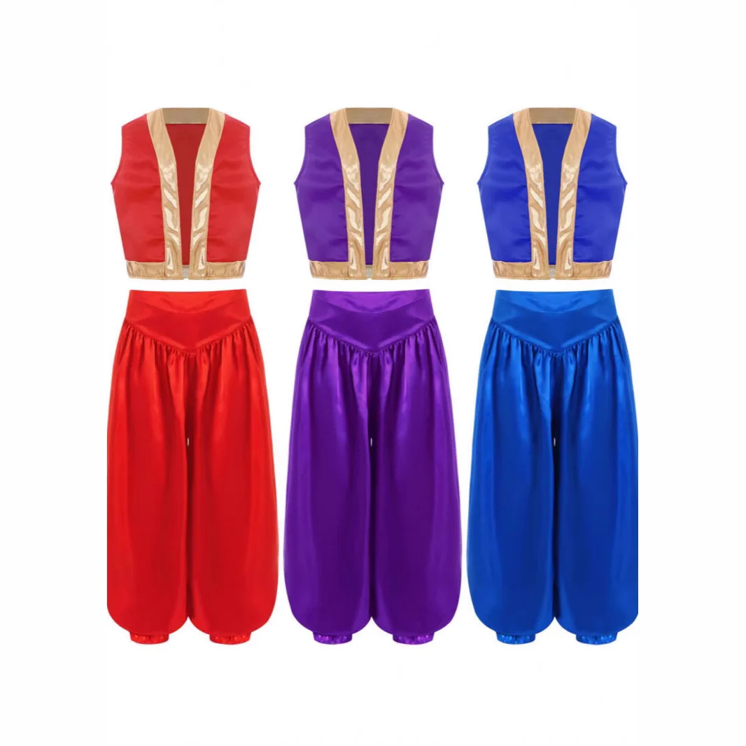

Arab Prince Costume Cosplay Egypt, Halloween Stage Costume Children's Activity Costume Team Uniform