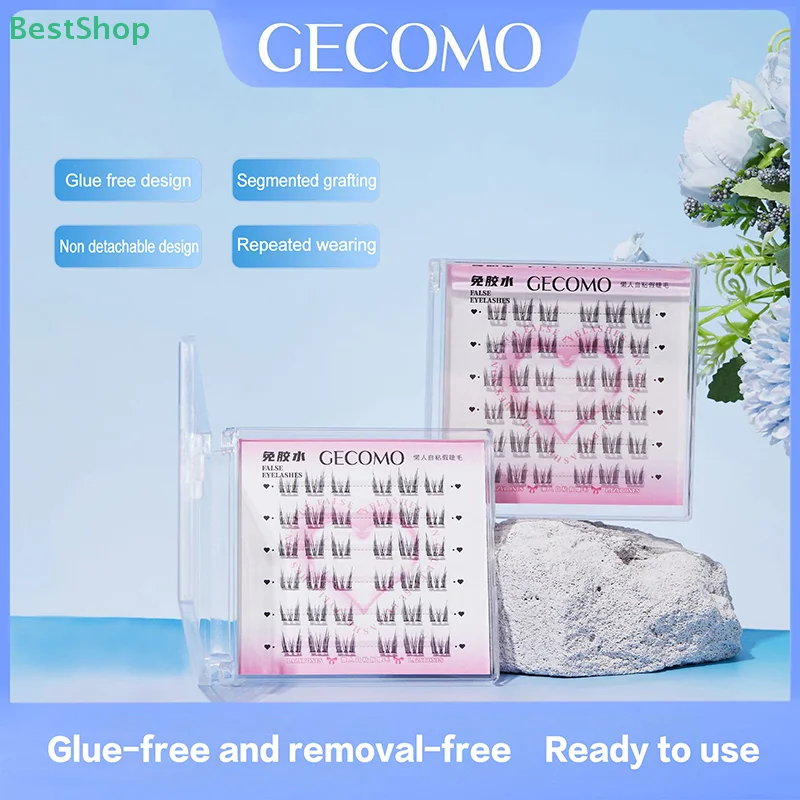 DIY ذاتية اللصق خالية من الغراء الرموش الصناعية مجنح رقيق الطبيعية سميكة مانغا عيون قابلة لإعادة الاستخدام الموسعة عيون جلدة سهلة التطبيق