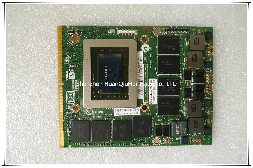 Placa de Vídeo Nvidia Geforce Gtx 580m Gtx580m 2gb Gddr5 Mxm 3.0b Placa Gráfica para pc Gamer Iga 17x r2 r3 r4