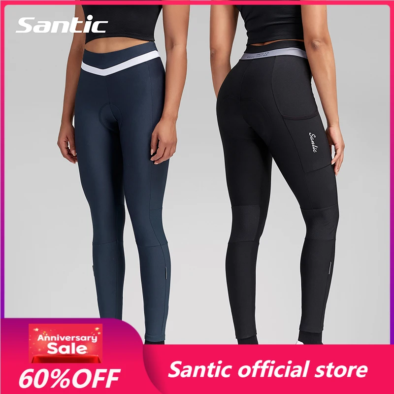 

Santic's New Women's Cycling Pants for Autumn and Winter Windproof Warm Breathable Tight Fitting Cycling Pants