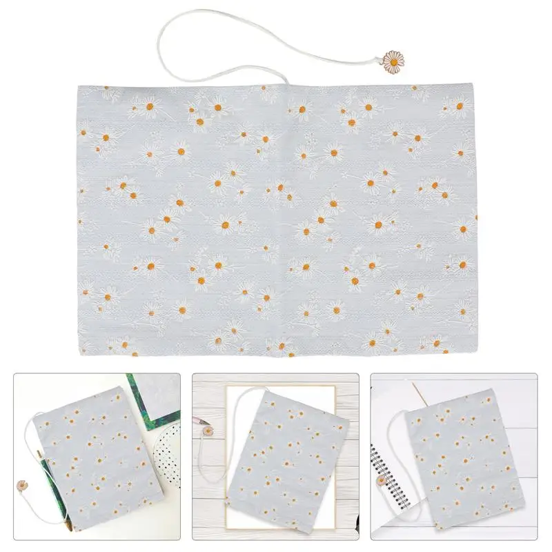 Delicate Foldable Book Cover Washable Book Protector Fabric Book Cover Fabric Notebook Cover Handmade Book Sleeve Decor