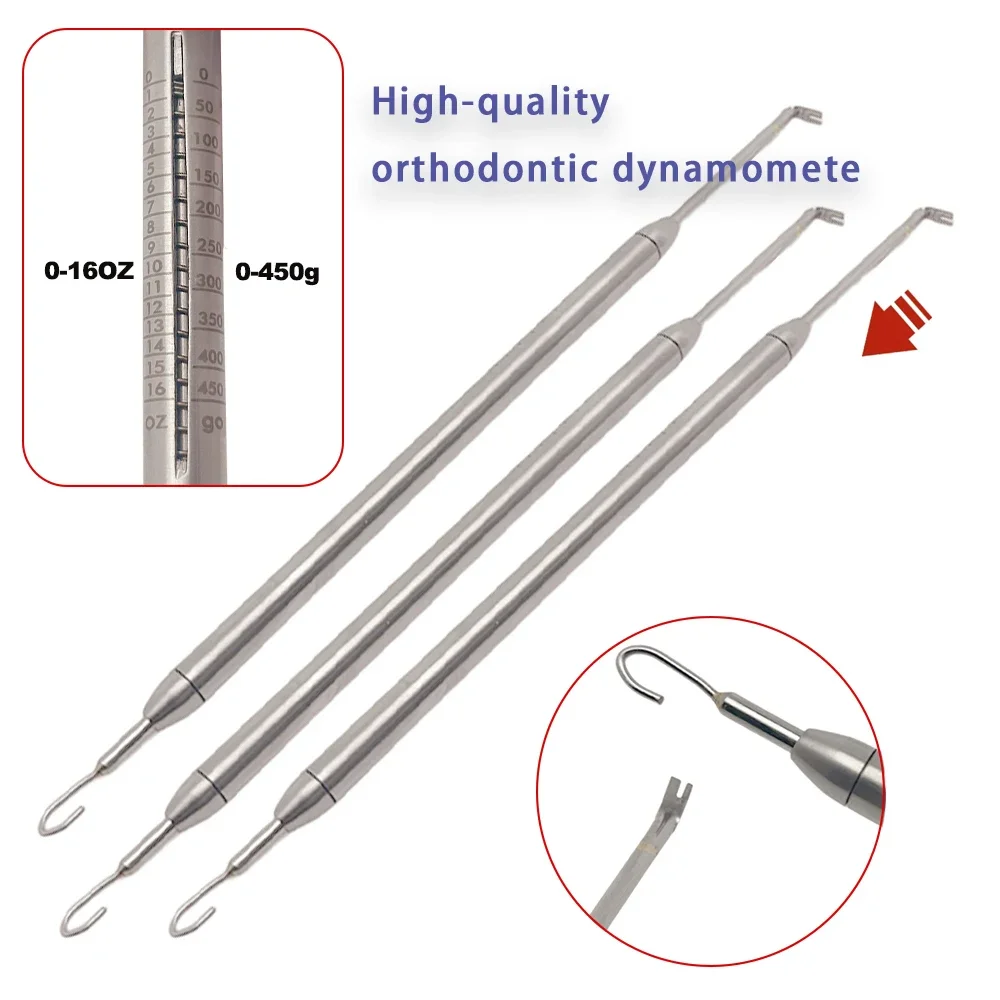 

Autoclavable Dental Orthodontic Dynamometer Precise Force Gauge for Elastic Bands Braces Tension Measurement