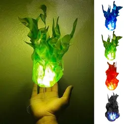 Adornos de bola de fuego LED brillantes, accesorios de bola de fuego flotante de Halloween, juguetes de fiesta únicos de dos colores para fiesta de Halloween, accesorios de Cosplay