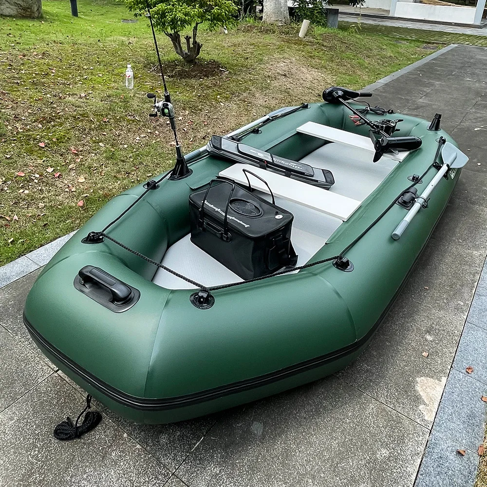 

3m Inflatable High-Speed PVC Rowing Kayak Jet Ski Boat for 4-5 Persons with Air Mat Floor and Free Accessories
