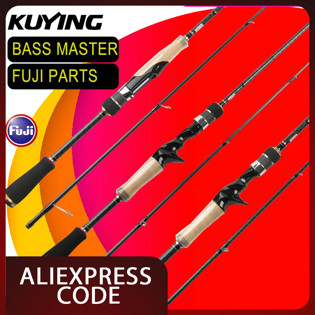 

KUYING-CONQUEROR Bass Master Fishing Lure Rod, 6.6-6.9ft, M, ML Fast Action, FUJI Carbon Spinning Casting Lure, Salt WaterOcean
