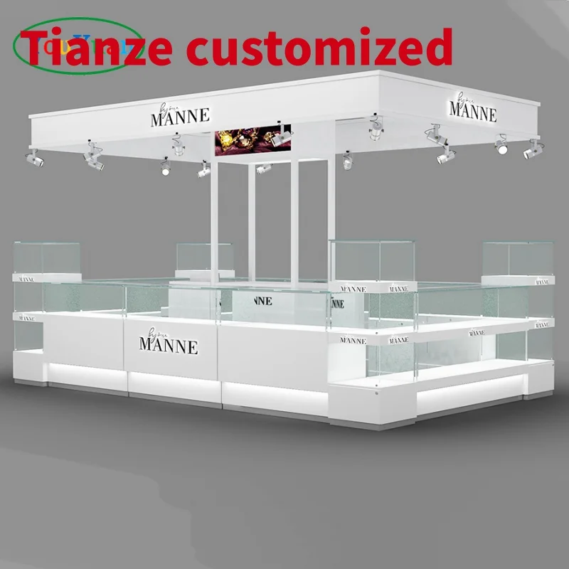 

(customized)Jewelry display cabinet wooden island display jewellery display counter revolving jewelry showcase ring