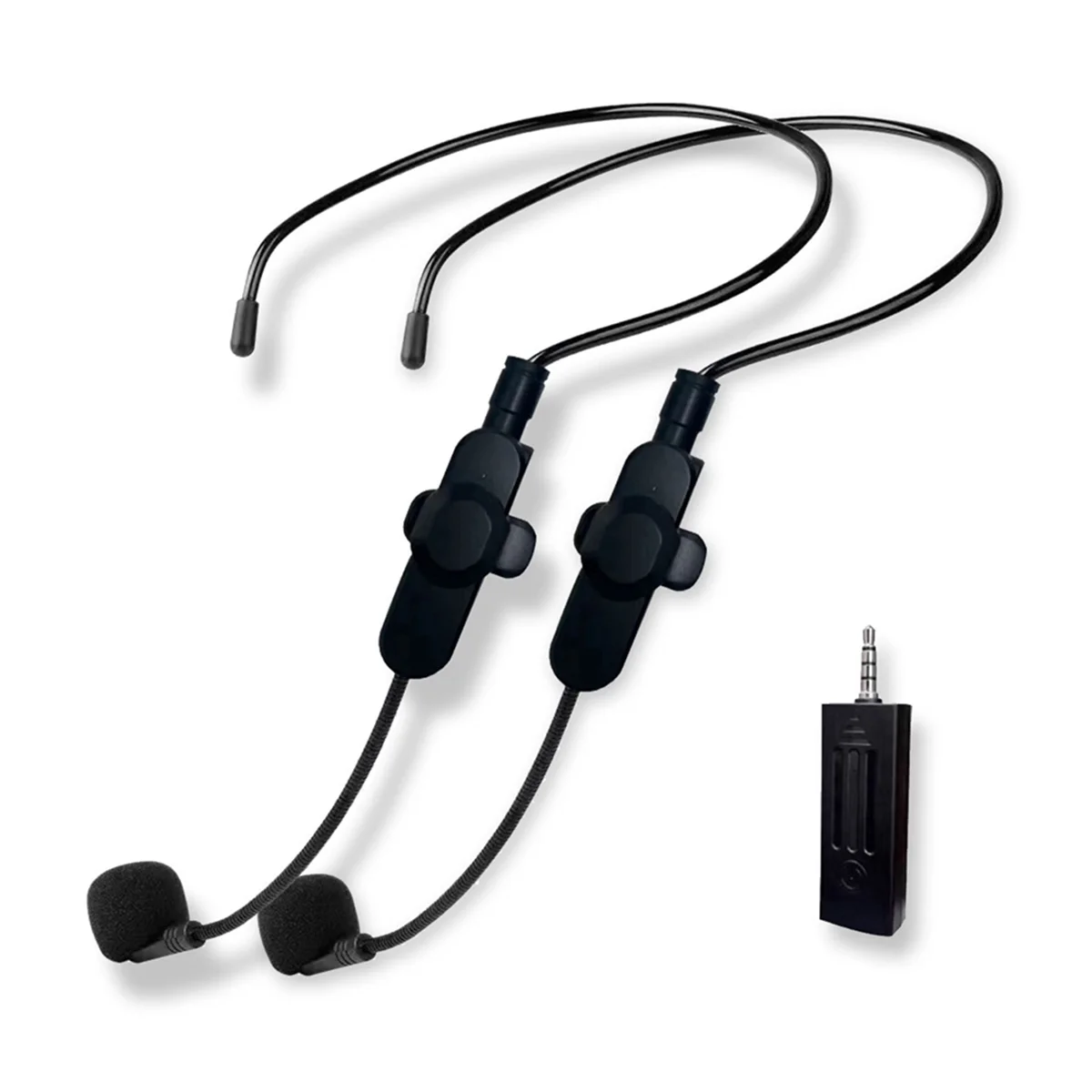 POP-lWireless Microphone Set 2.4G Dual Wireless Headset Mini Portable Microphone Suitable for Karaoke Dual