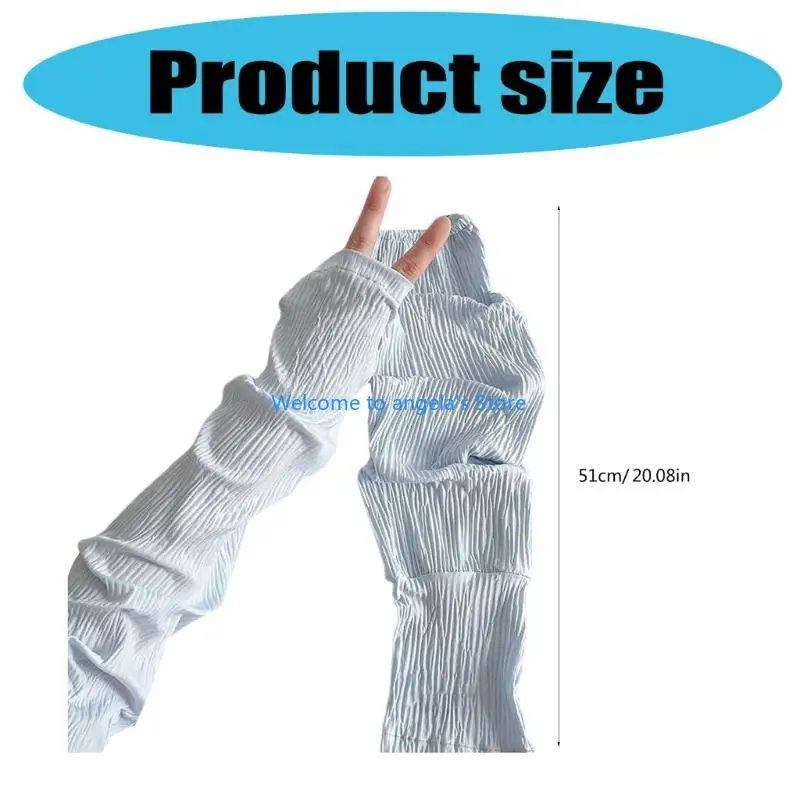 X4YC ICE SILK REFRIMENTO ARMO Luvas sem dedos Capas braço elástico para ciclismo verão Dirigir esporte ao ar livre Esporte