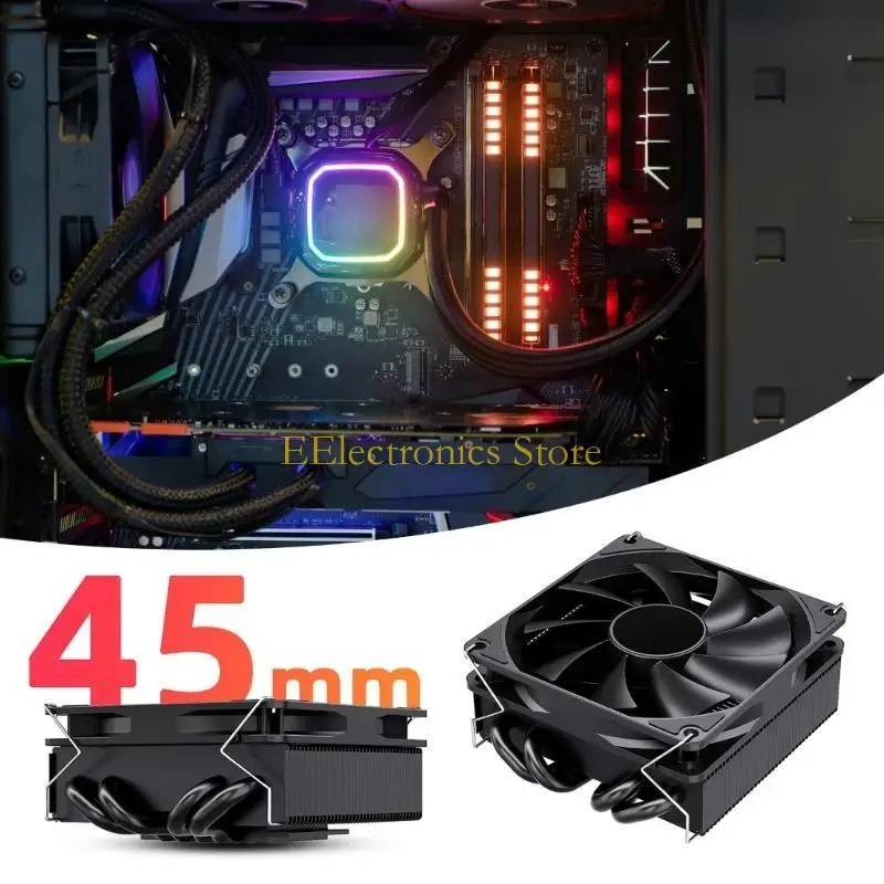 B03C Quiet Operation 4 Pipe CPU Coolers with Thin Fan for Socket for Small Form Factor PC