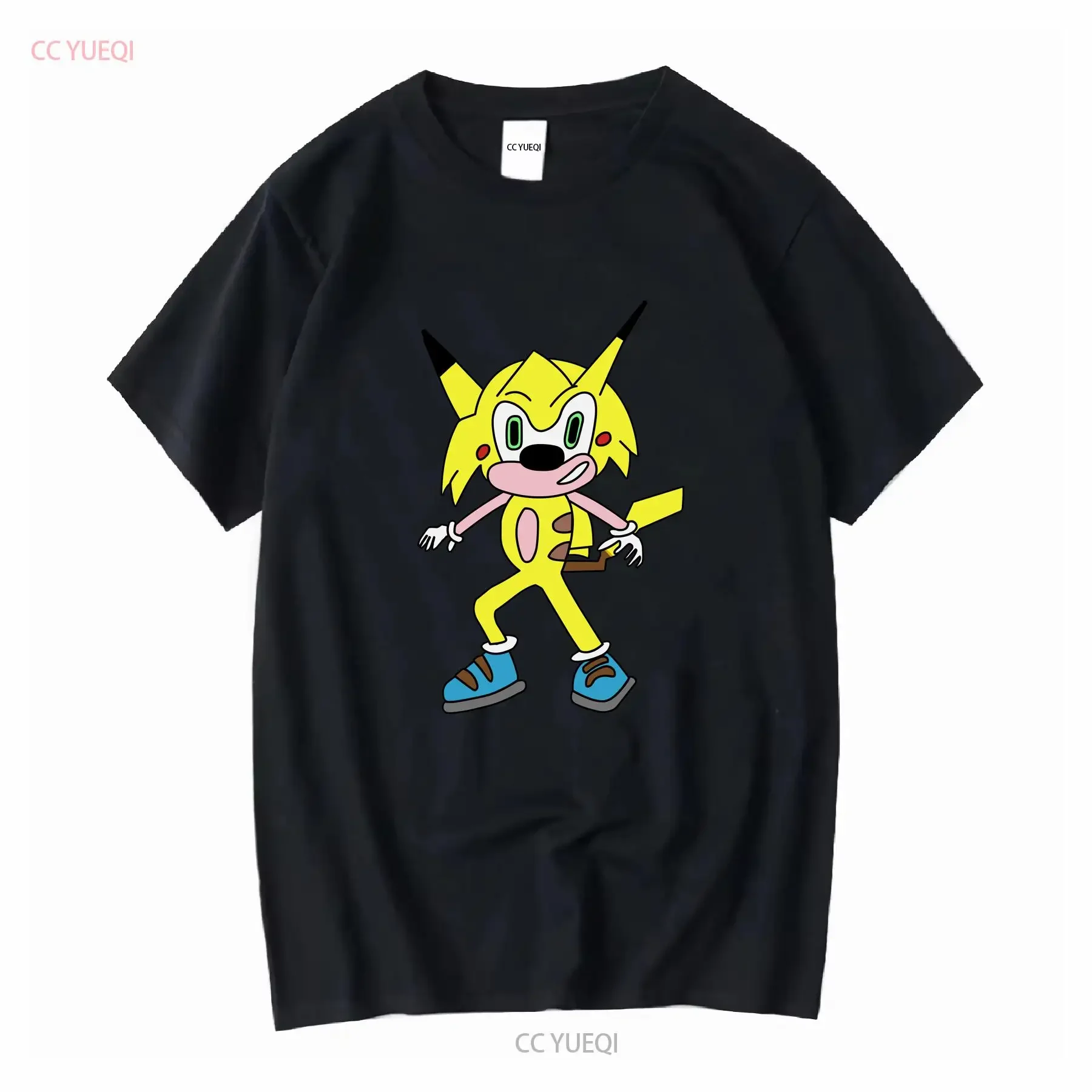 T Shirt Sonichu Novelty Cool Big Short For Sleeve Girl Boy Friend Family Event long or sleeves vintage Washed streetwear