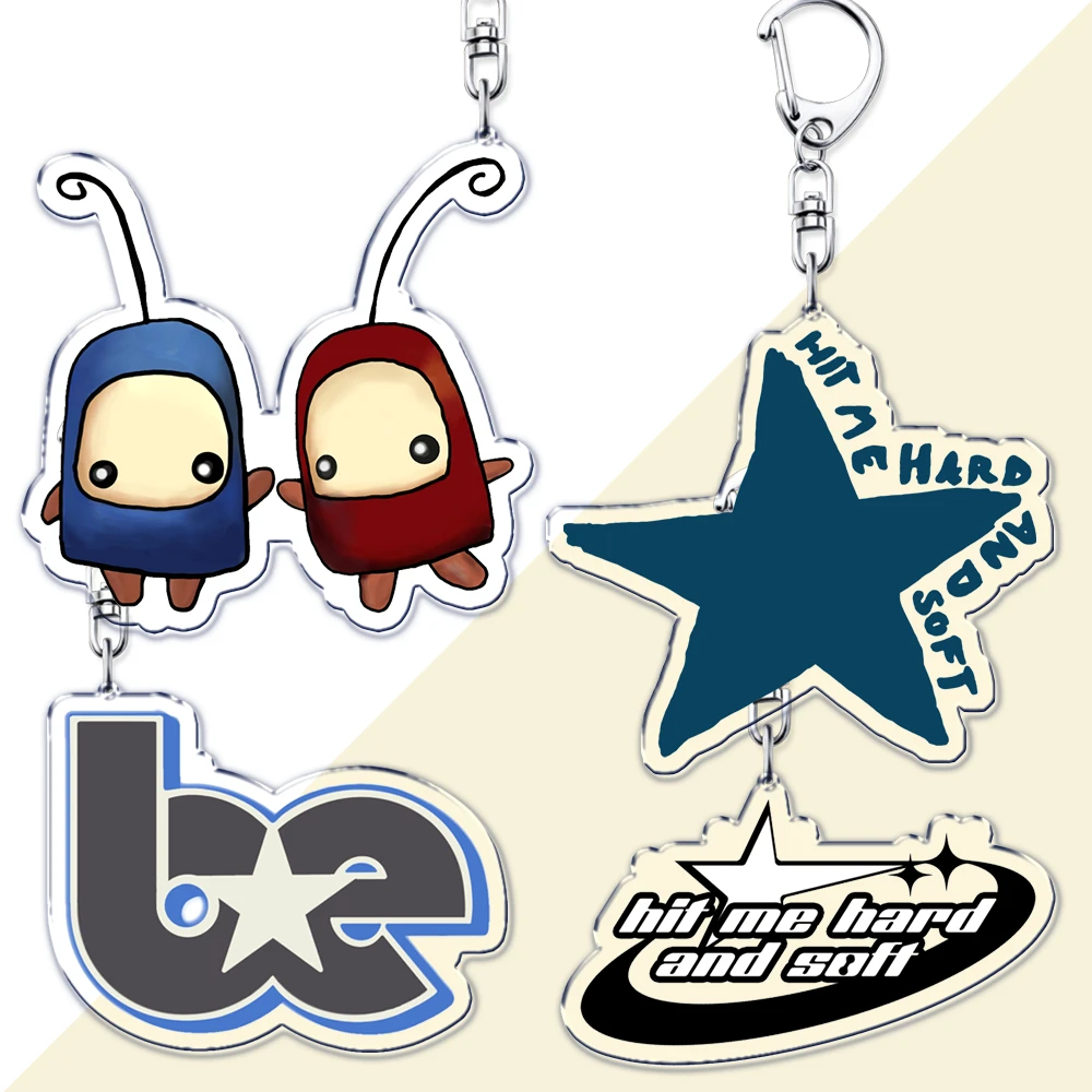 Hot HIT ME HARD AND SOFT STAR Ilomilo Keychains for Women Accessories Bag BE Star I Love You Bad Guy Keyrings Jewelry Fans Gifts