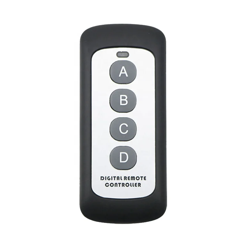 RF Wireless Remote Control 12V 23A Battery 3/4 Button Fixed/Learning Code Universal Long Range Garage Electric Gate