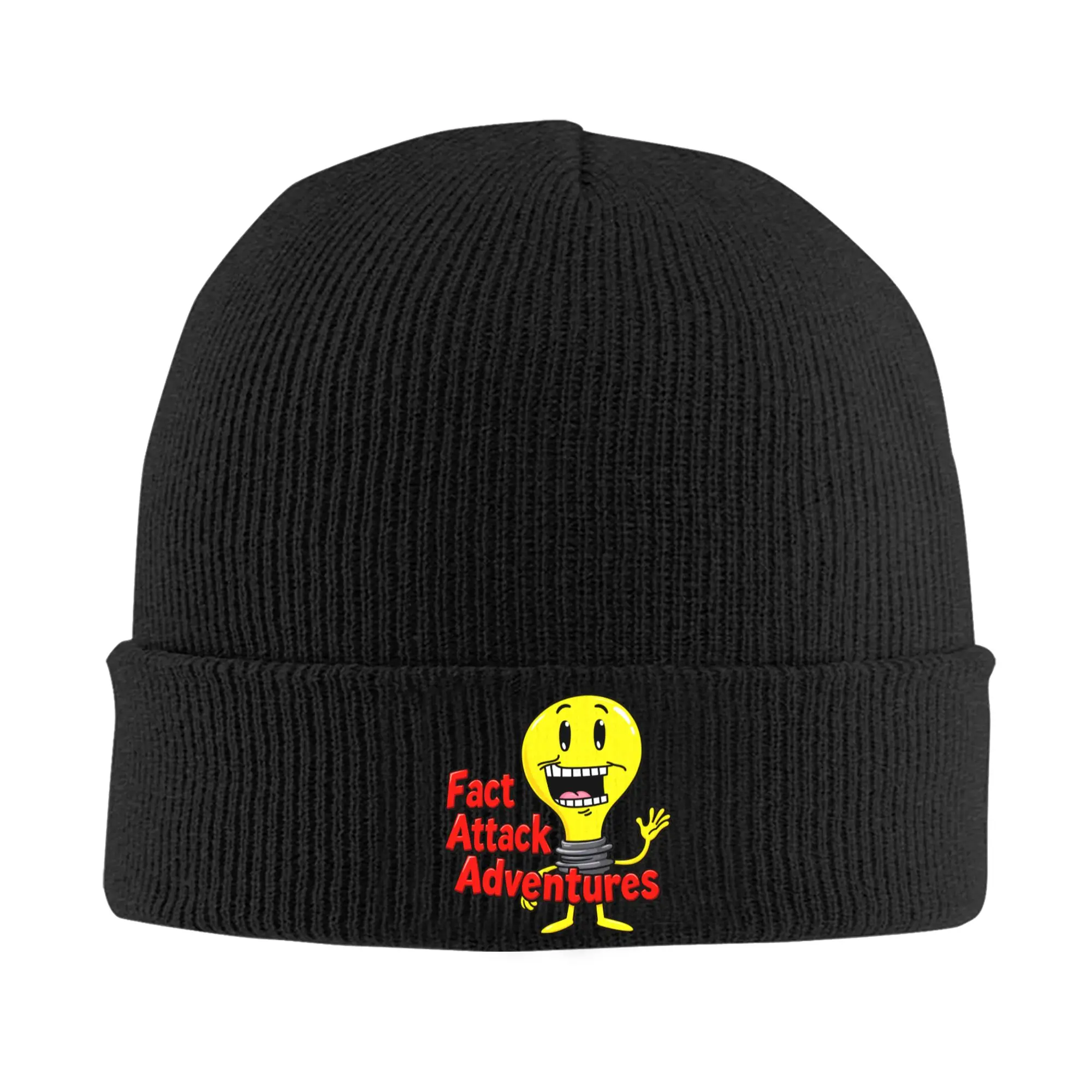 Unisex Knit Cuff Beanie Fact Attack Adventures Lighty Accessories Warm Skull Knitted Hat Cap  Bonnet Hats