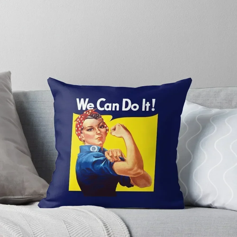 Rosie The Riveter - We Can Do It Throw Pillow Cusions Cover ornamental pillows Sofa Cover pillow