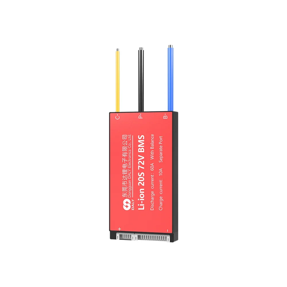 Nmc Pcb Board 3.7V Cell Pace Bms Lithium EV Battery Management System 72V Lifepo4 24S 30A 40A 60A 100A Separate Port Bms