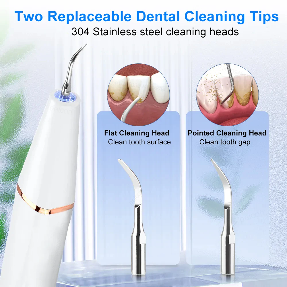 Détartreur dentaire à ultrasons, éliminateur de tartre des dents, nettoyeur de plaque dentaire, livres de taches de dents, détartreur, dissolvant de pierre