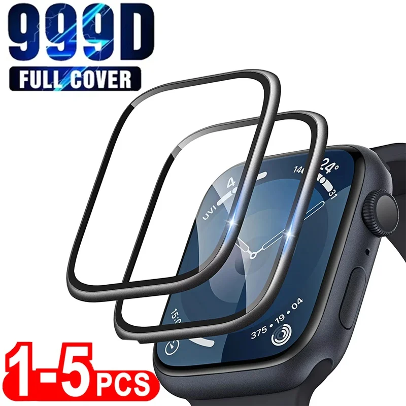 Curved Protector Film For Apple Watch Series 9 8 7 6 5 4 3 2 1 Soft Screen Cover For iWatch 49mm 45mm 41mm 44mm 40mm 42mm 38mm