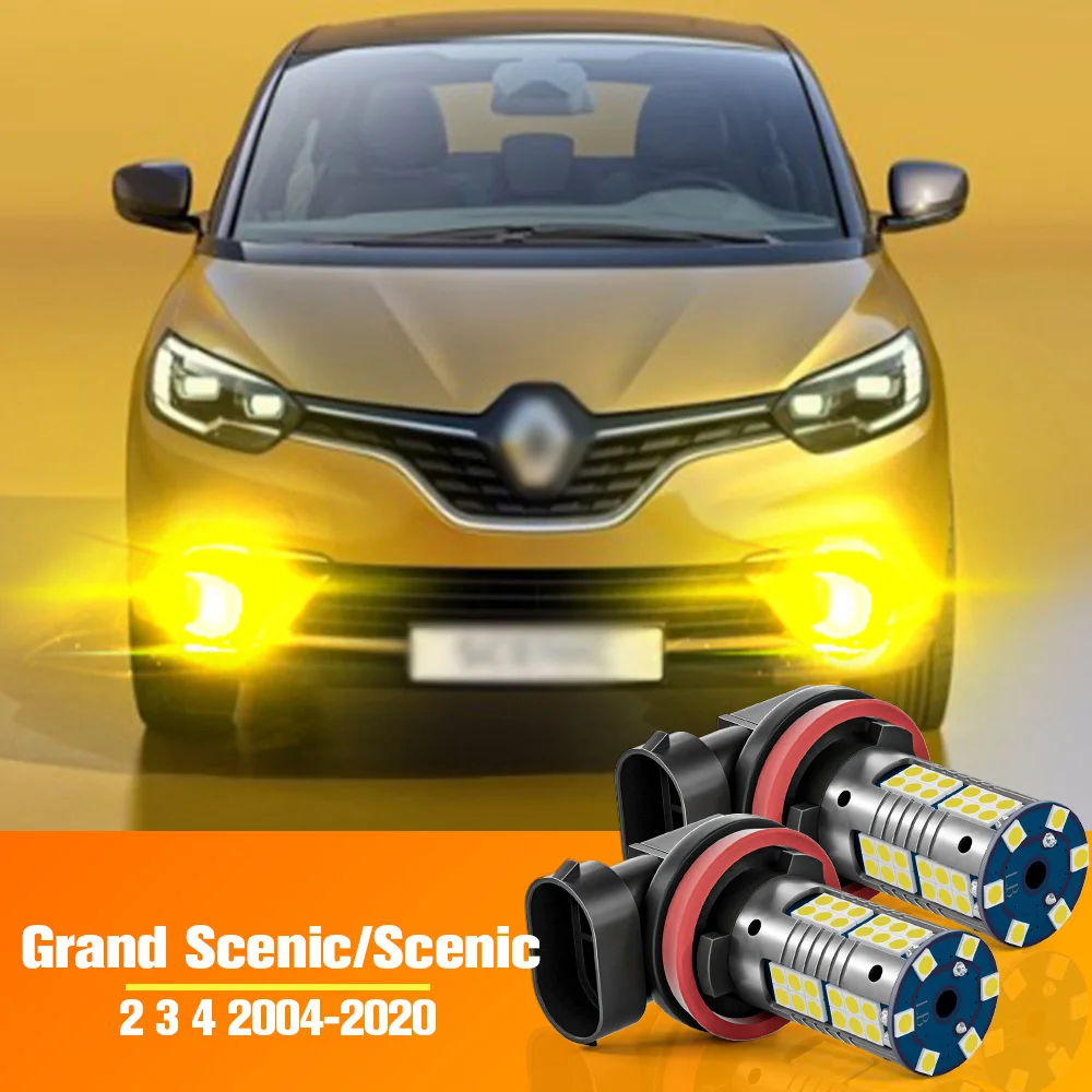 

2x LED Front Fog Light Bulb Accessories For Renault Scenic Grand Scenic 2 3 4 2004-2020 2010 2011 2012 2013 2014 2015 2016 2017