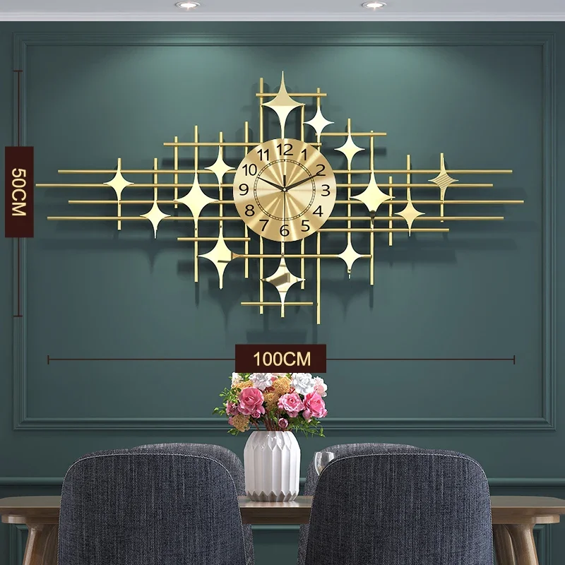 

Gold Large Design Wall Clock Unique High Quality Luxury Modern Wall Clocks Home Aesthetic Reloj De Pared Decoration Living Room