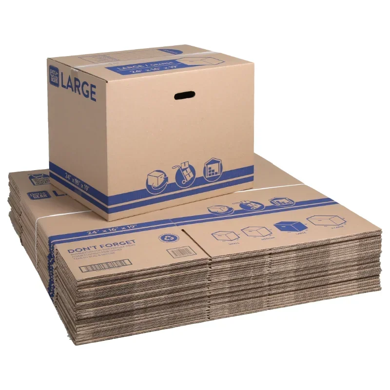 

Large Recycled Moving and Storage Boxes, 24 in. L x 16 in. W x 19 in. H, Kraft, 25 Count