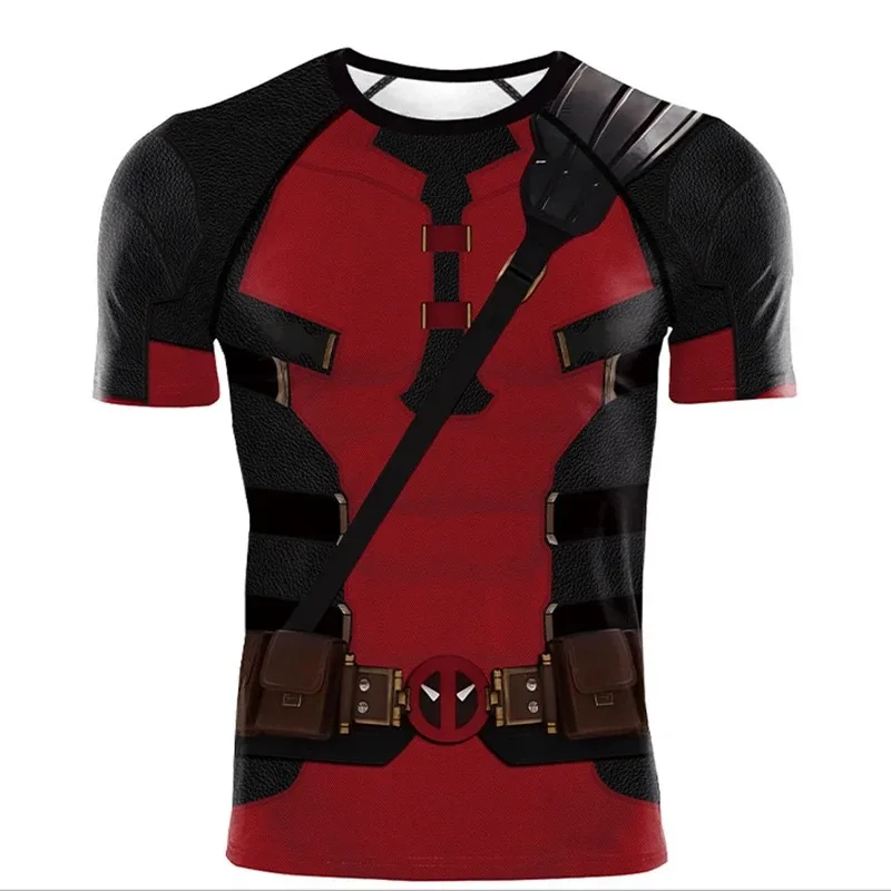 Camiseta de Cosplay de película para hombre, chándal de superhéroe a la moda, ropa deportiva para fiesta, camiseta, disfraz de Anime, novedad de 2024