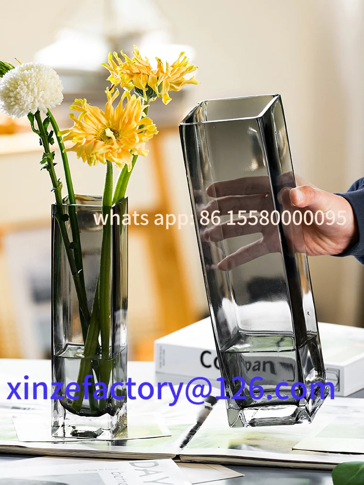 

Customizable Light Luxury, Creative, High Grade, Original Color Glass, Transparent Vase, Living Room, Soft Decoration, Aquacultu