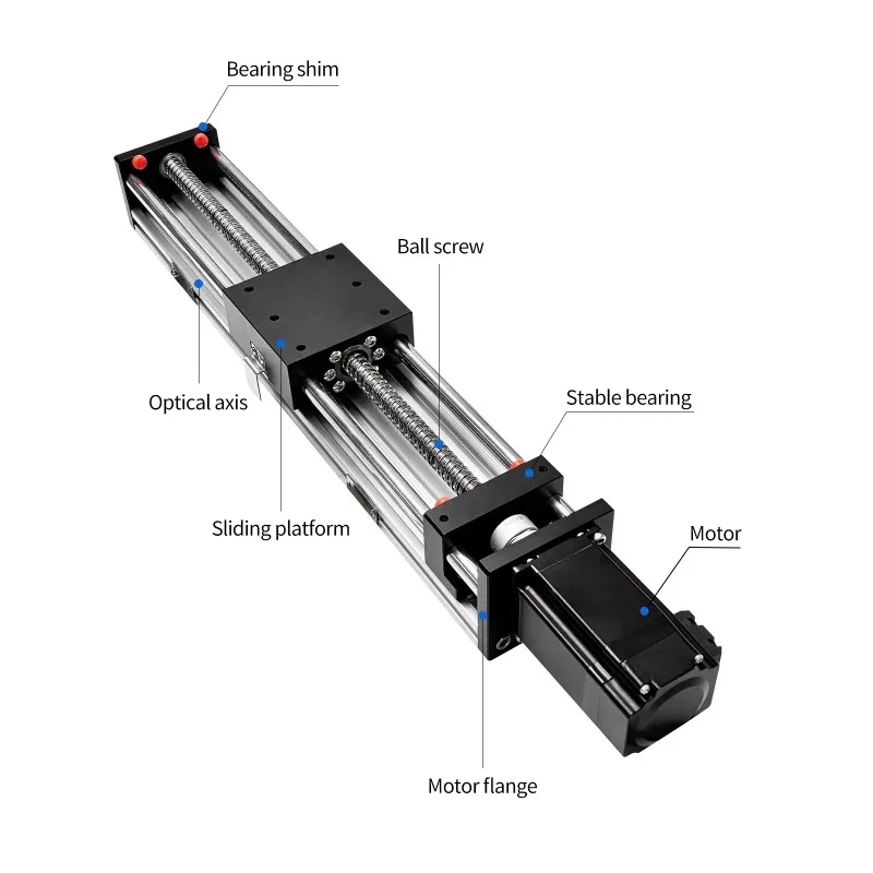 MG80G double optical axis ball screw sliding table ± 0.02mm high precision numerical control automatic linear actuator module