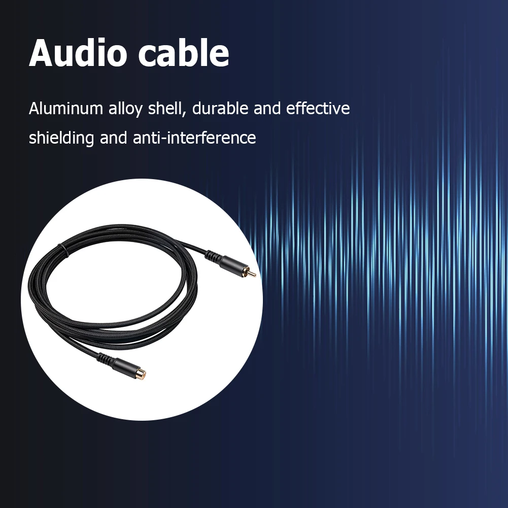 

1.8/3/6m Audio Video Extension Cable Aluminum Alloy Shell Extension Cord Adapter for Connecting Game Console Subwoofer Speaker
