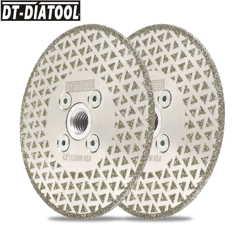 DT-DIATOOL ダイヤモンドカッティングディスク研削ディスク片面コーティング電気メッキ M14 花崗岩大理石タイルサンディング鋸刃用
