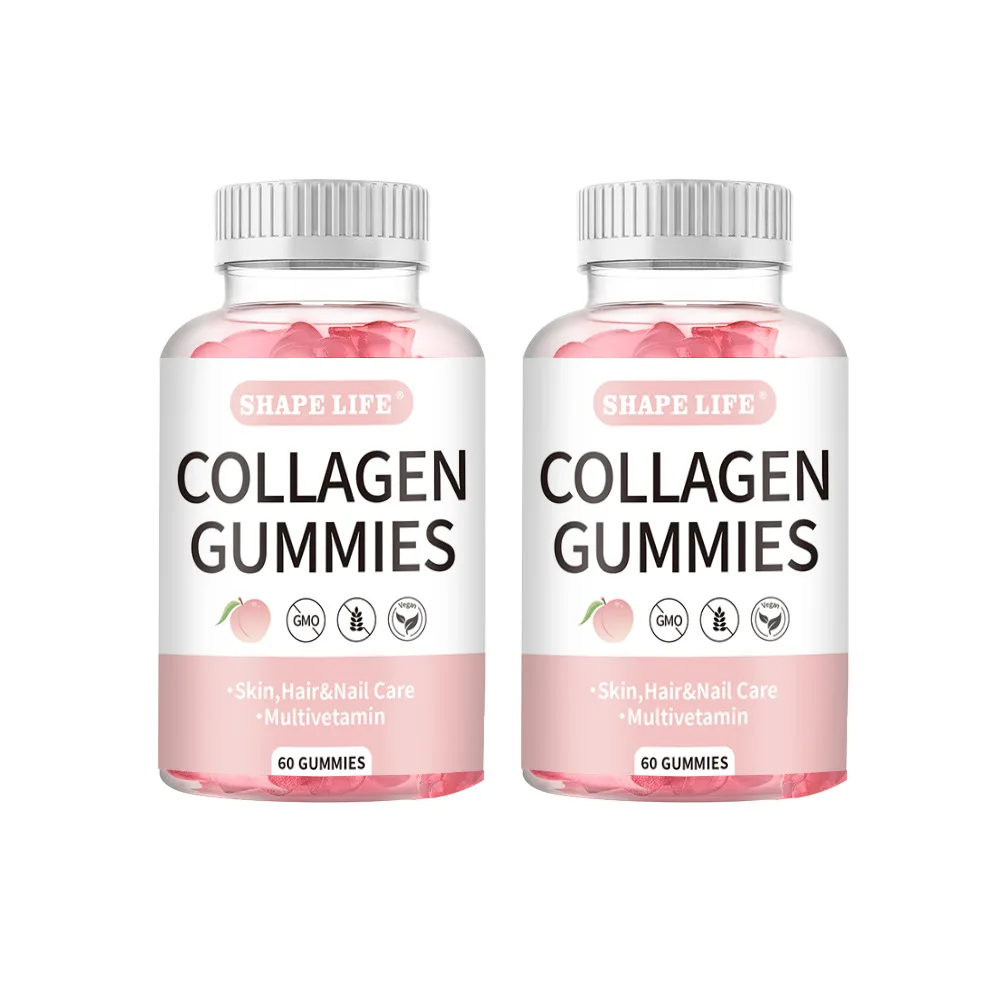 Collagen Gummies supplement Glutathione Whitening Skin Care Anti-Aging Vitamin Fruit Flavor Fudge