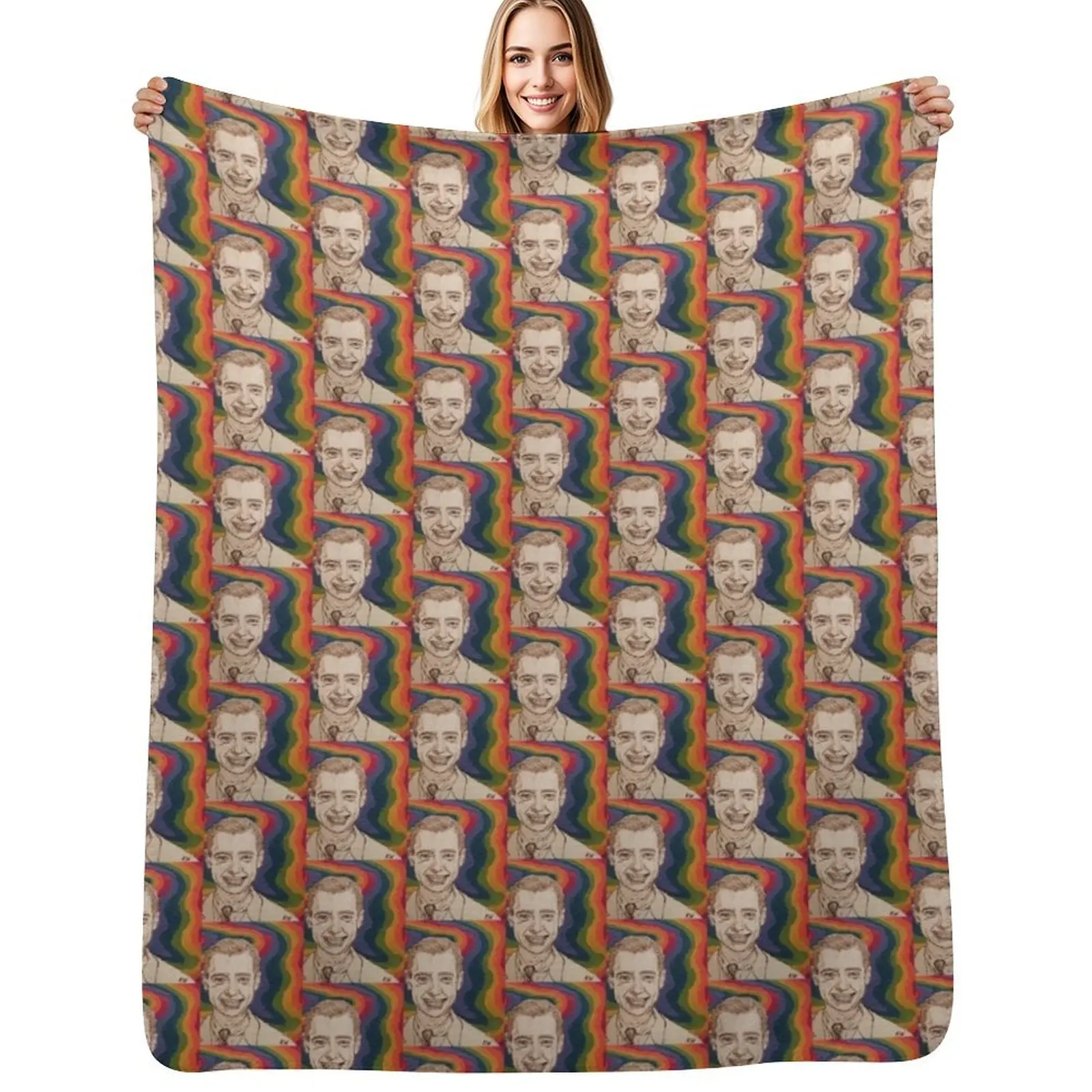 Mr. Rogers Throw Blanket Plaid on the sofa Plaid blankets ands Single Cute Kid'S Blankets
