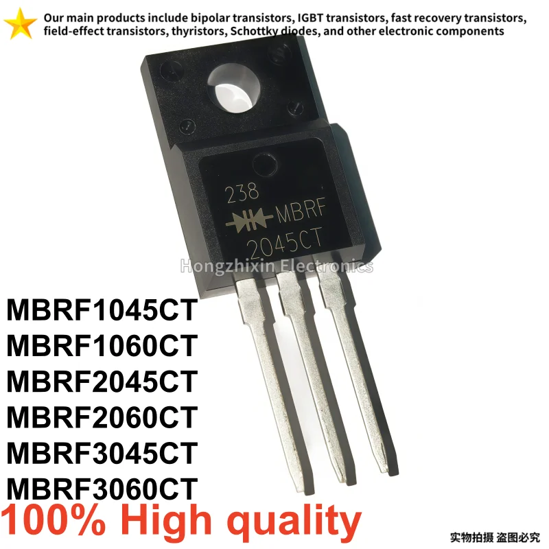 Sold in Batches of 10+ NEW MBRF1045CT TO-220F MBRF2045CT MBRF3045CT MBRF1060CT MBRF2060CT MBRF3060CT TO-220F Schottky Diode