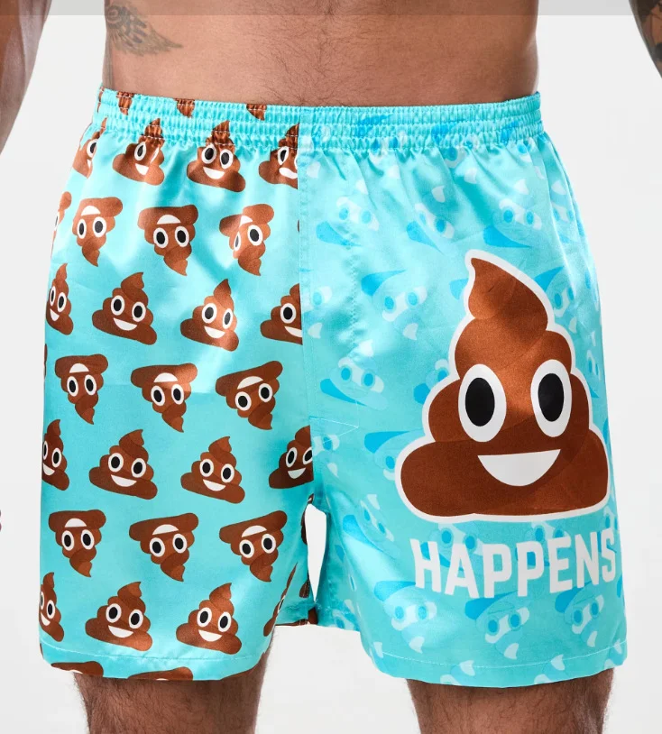 Poop Emoji 3D Print Sport Quick-dry Breathable Men Women Shorts Casual Fun Fashion Trendy Couple Hawaiian Beach Vacation Pants