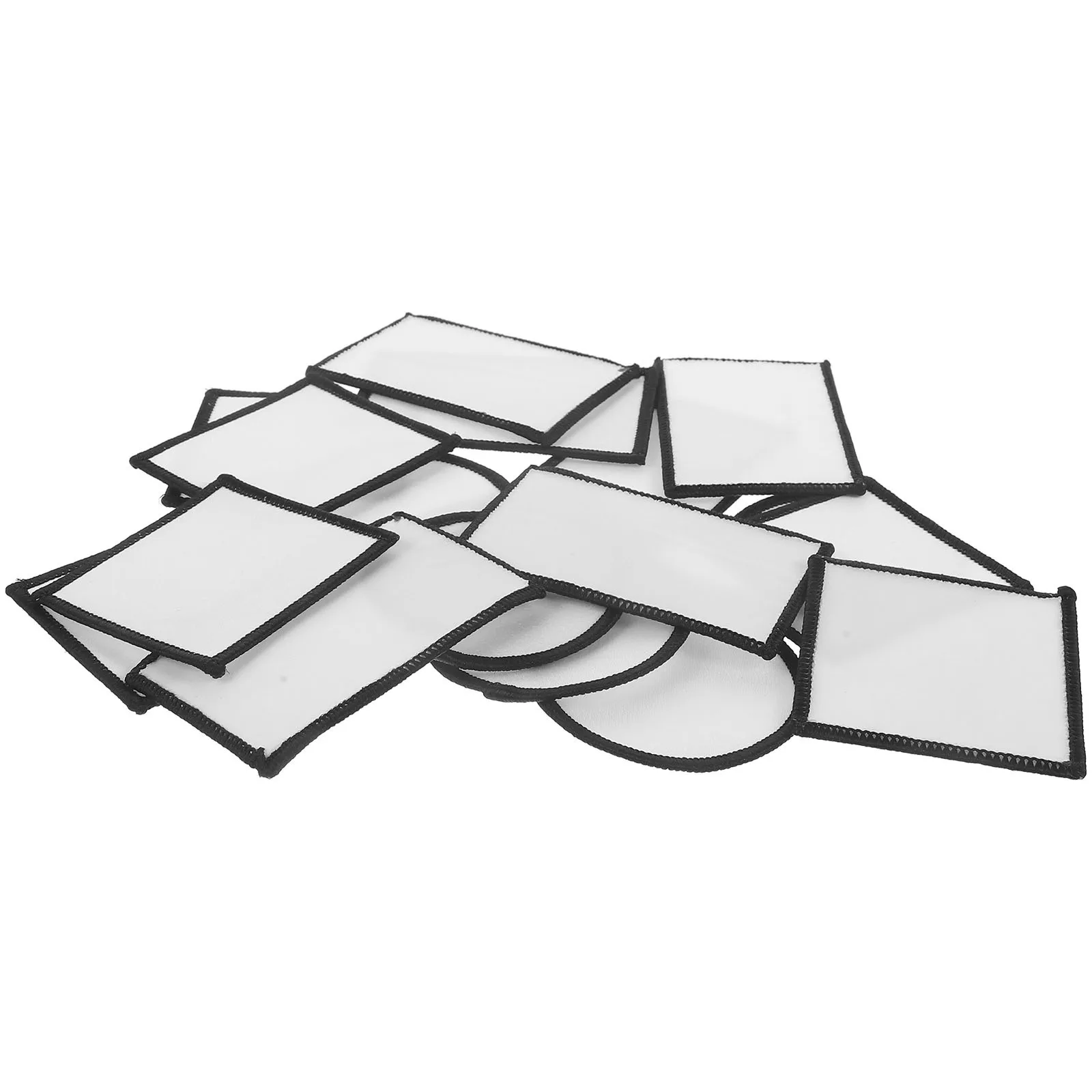 

18Pcs Sublimation Patch Blanks Polyester Fabric Heat Transfer Iron on for Clothing Repair DIY Decoration Iron on Patches