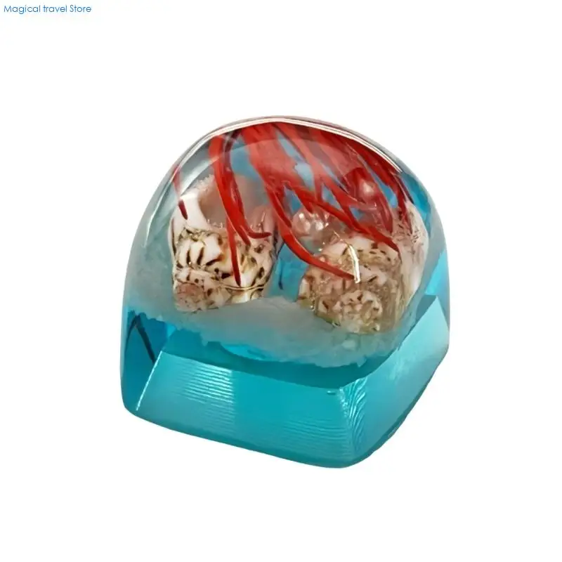 N2UB Translucent Resin Keycap Unique Underwater Scene For Mechanical Keyboards