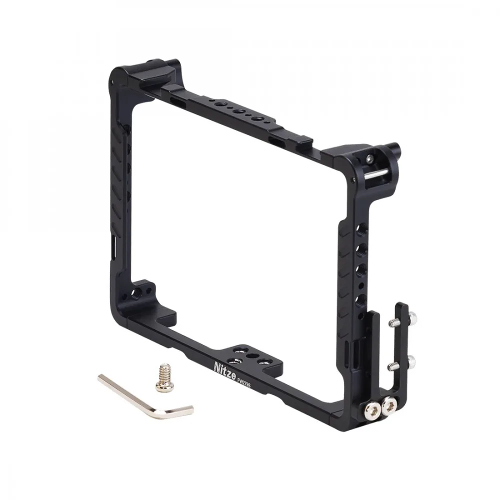 

Nitze FW279S MONITOR CAGE FOR FEELWORLD 7”with HDMI Cable Clamp for Screen Monitor Rig Cable Clamp Protective cage TP-FW279S