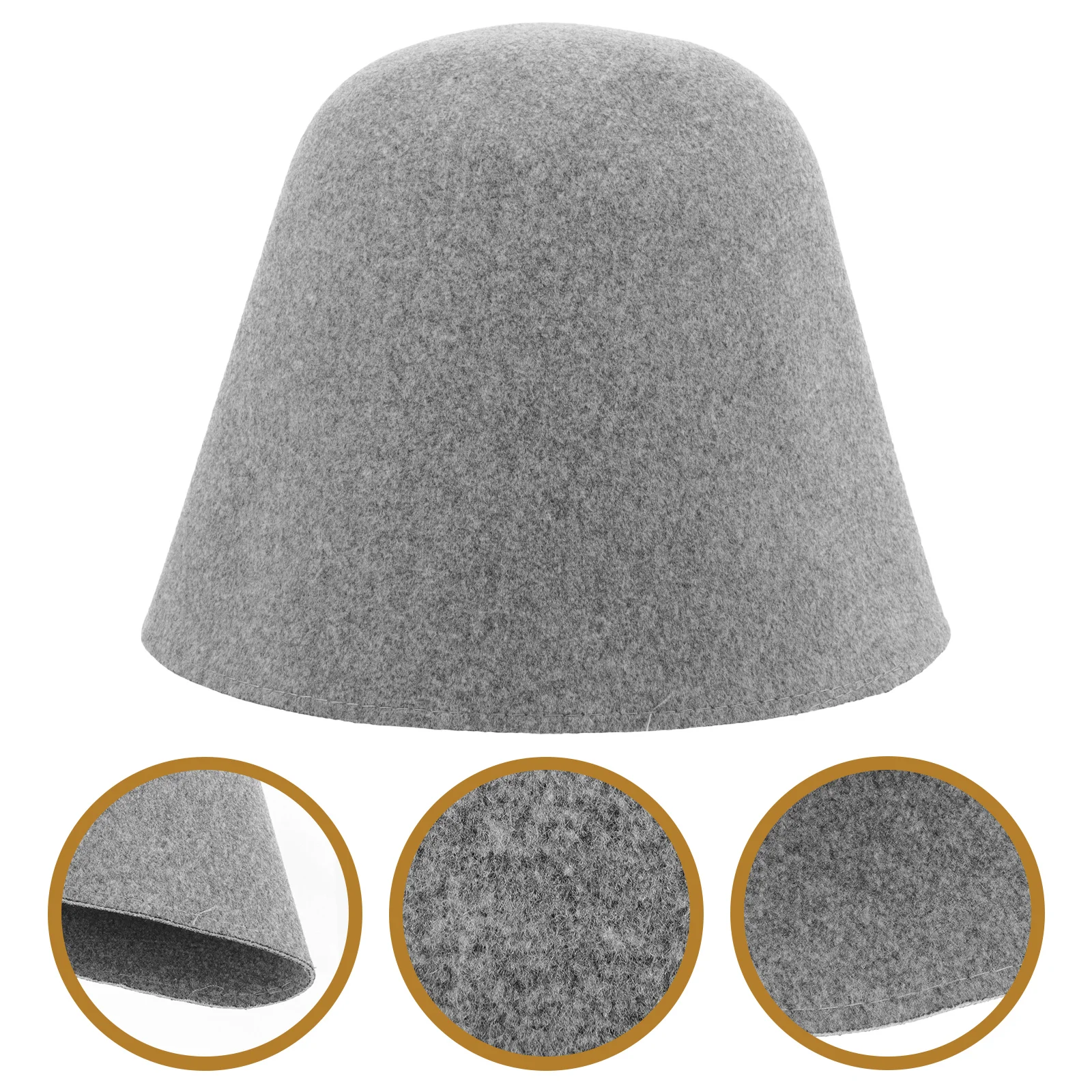 

Spa Hat Felt Sauna Cap Shower Hats Caps Bathroom Supplies Hair Protecting for Men