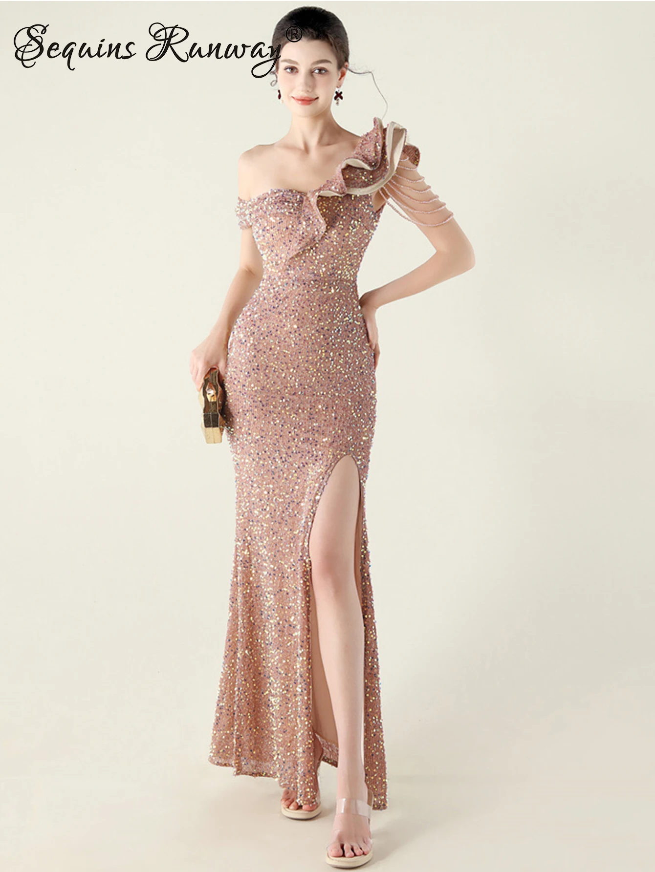 Seksowna sukienka maxi bez pleców z cekinami, elegancka sukienka letnia damska na wesele, długie sukienki na przyjęcie 2025, sukienki wieczorowe na urodziny, studniówkę, vestido