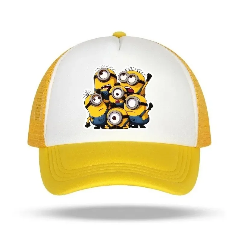 

Minionsed Breathable Mesh Baseball Cap Classic Round Top Design Trendy Hip Hop Style Casual Sports Sun Hat Daily Necessities